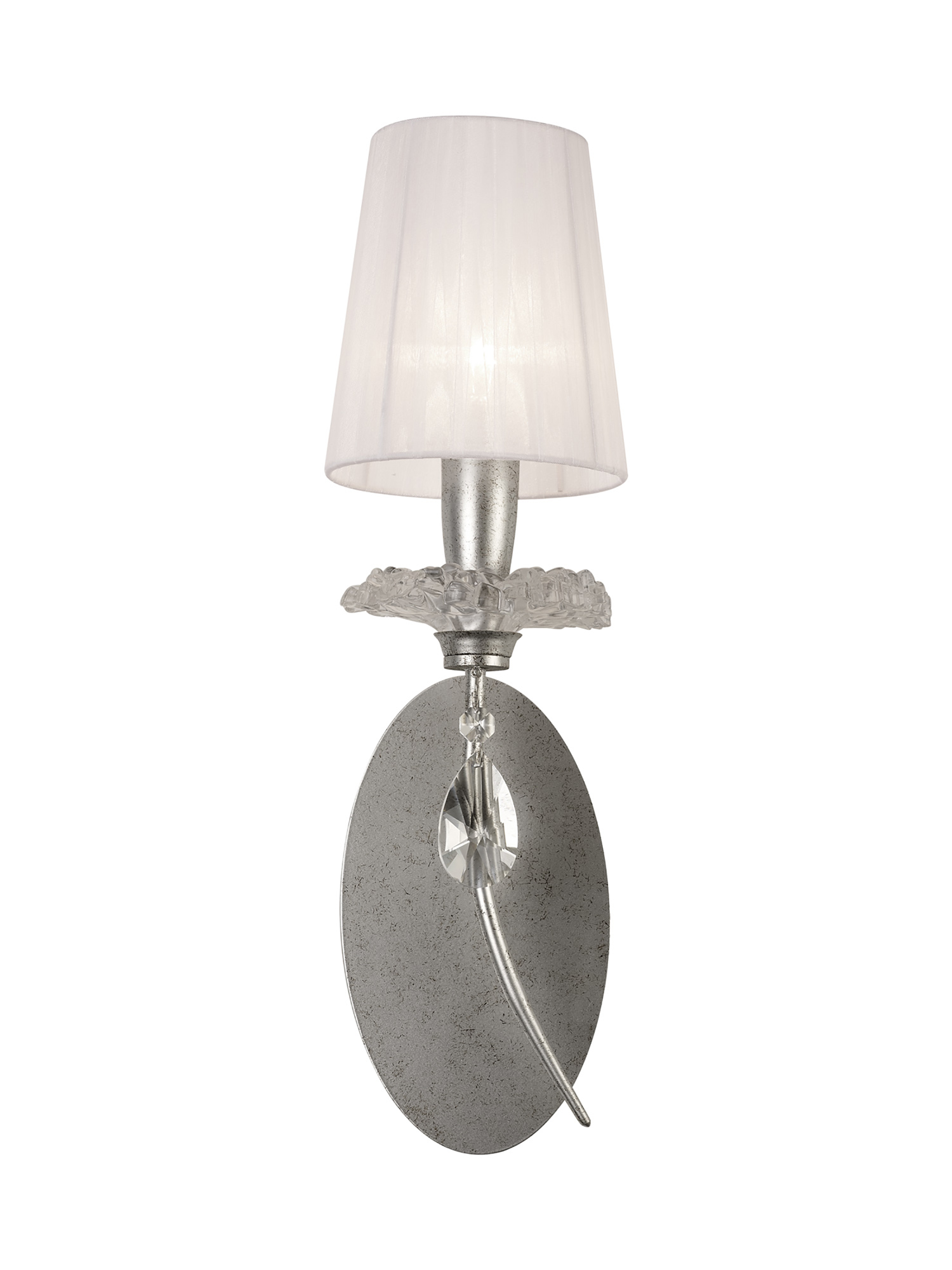 M6305  Sophie Wall Lamp 1 Light Silver Painted